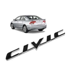 Emblema de Baúl Honda Civic 06-11 Trasero Rojo/Negro - Negro