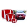 Kit X3 Emblemas Exteriores Volante Rojas Honda Civic 02-05