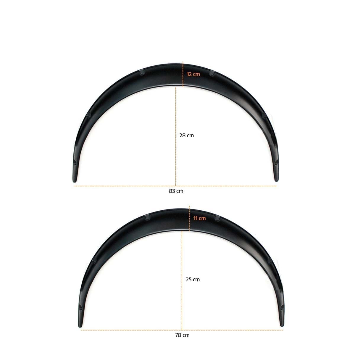 Kit X2 Fenders Flares Ensanches de Guardabarros Universales - 2 Medidas - Image 2