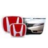 Kit X2 Emblemas Insignias Exterior Rojas Honda City 08-13