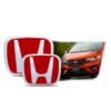 Kit X2 Emblemas Insignias Exterior Rojas Honda Fit 17-18
