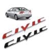 Emblema de Baúl Honda Civic 06-11 Trasero Rojo/Negro