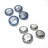 Kit X4 Centros De Llanta para Mercedes Benz Laureles 75mm Azul-Negro