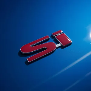 Logo Si Rojo New Civic 06-11 Trasero Autoadhesivo