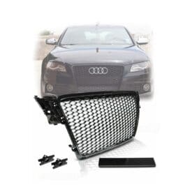 Parrilla Delantera Audi A4/S4 08-12 RS4 Negra Brillante