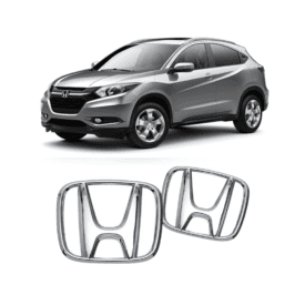 Kit X2 Emblemas Cromados para Varios Modelos Honda - Kit X2 Emblemas Honda HRV 15-18