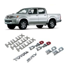 Kit X9 Emblemas para Toyota Hilux Linea Vieja