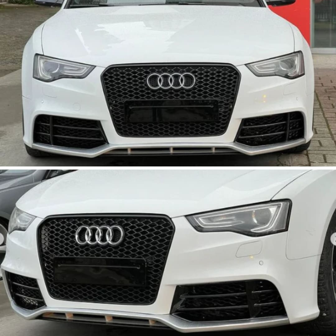 Paragolpe RS5 para Audi A5 13-16 con Parrilla RS Negra Brillante - Image 2