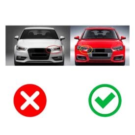 Alternative view of Paragolpe RS3 para Audi A3 8V 17-20 con Rejillas y Parrillas Negra Brillante