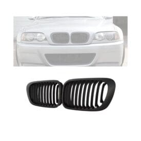 Parrilla BMW E46 99-01 Pre LCI Delantera Riñón M3 Negra Mate