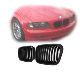 Alternative view of Parrilla BMW E46 99-01 Pre LCI Delantera Riñón M3 Negra Mate