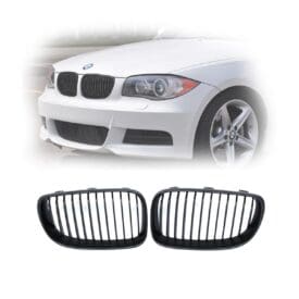 Parrilla Kidneys Riñones Negra Brillante BMW Serie 1 E81 E82 E87 Facelift LCI