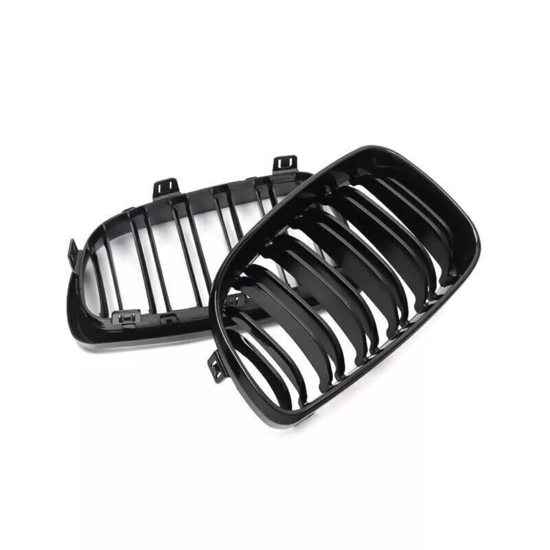 Parrilla Kidneys Riñones doble vira negra brillante BMW Serie 1 E81 E82 E87 Facelift LCI - Image 3