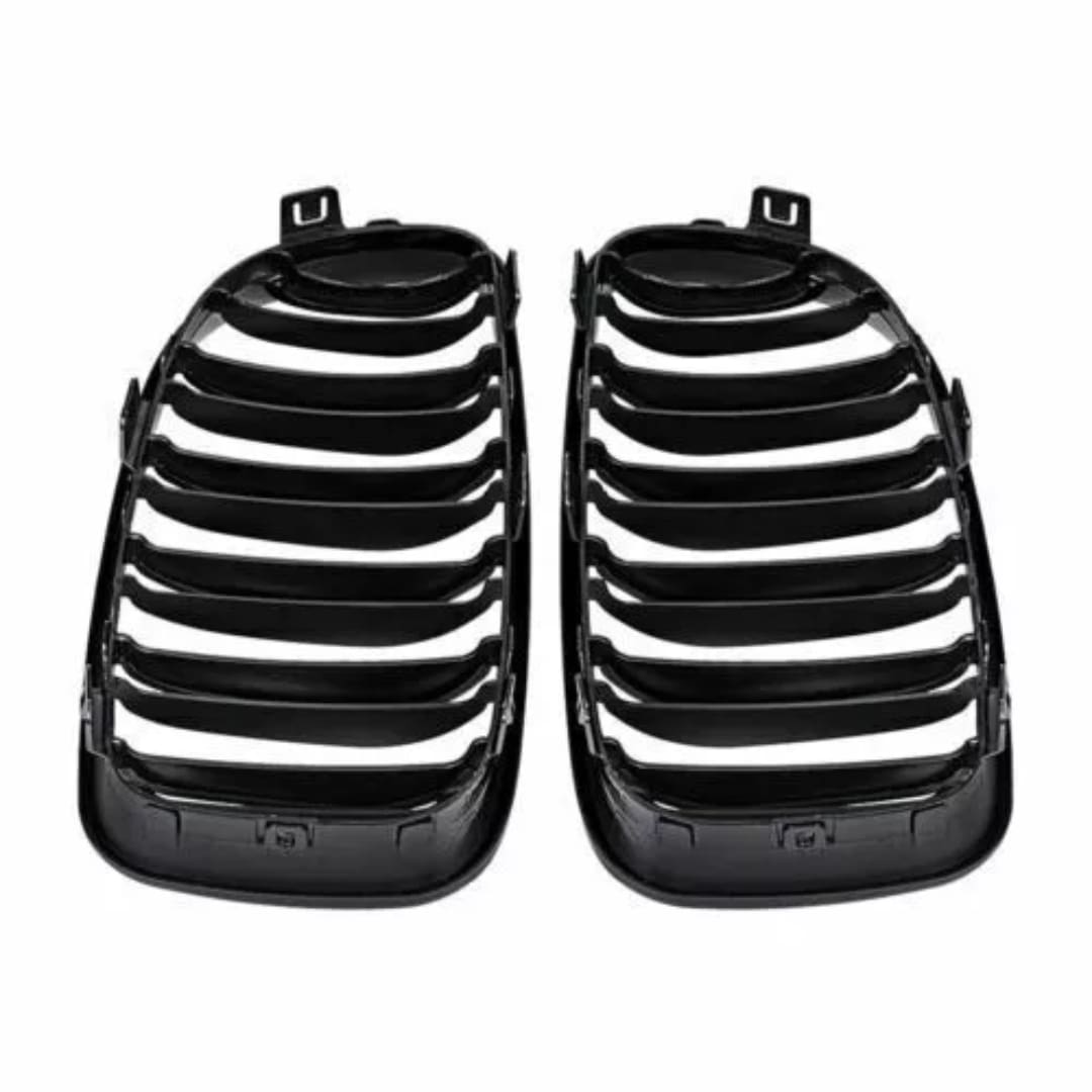 Parrilla Kidneys Riñones doble vira negra brillante BMW Serie 1 E81 E82 E87 Facelift LCI - Image 4