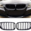 Parrilla De Doble Vira Kidneys Riñones Negra Brillante BMW Serie 3 Sedan E90 LCI 09-12