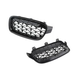 Alternative view of Parrilla Kidneys Riñones Diamantes BMW Serie 3 F30 Negra Brillante