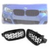Parrilla Kidneys Riñones Diamantes BMW Serie 3 F30 Negra Brillante