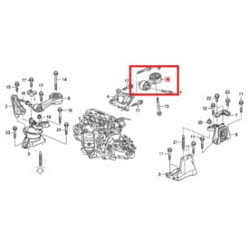 Alternative view of Pata Motor Trasera Inferior Torque Honda Civic 06-11 1.8 Caja Manual