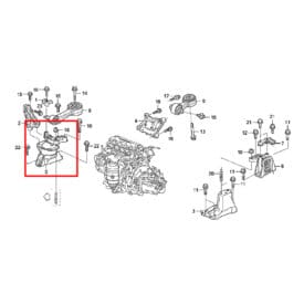 Alternative view of Taco Pata Soporte Motor Hidraulica Honda New Civic 06-11 1.8