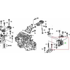 Alternative view of Taco Pata Caja Izquierda Honda New Civic Motor 1.8 06-11 AT/MT