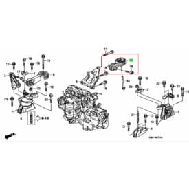 Alternative view of Taco Pata Motor Trasera Honda Civic 06-11 1.8 Torque Automático