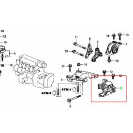 Alternative view of Taco pata soporte Caja Honda Fit 03-08 Automatico