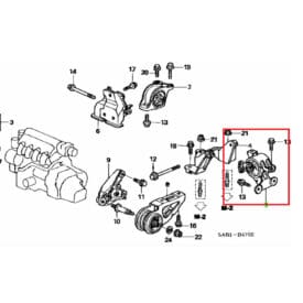 Alternative view of Taco pata soporte Caja Honda Fit 03-08 Manual