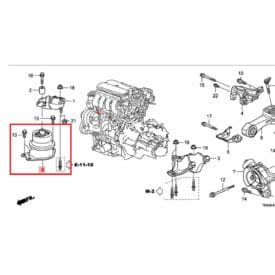 Alternative view of Taco Pata Soporte Motor Hidráulico Honda Fit City 09-14 Distribucion