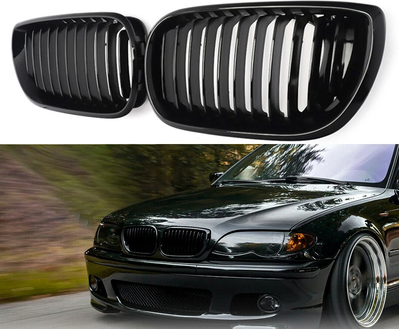 Parrilla BMW E46 02-05 LCI Delantera Riñón M3 Negra Brillante - Image 7