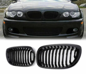 Parrilla BMW E46 02-05 LCI Delantera Riñón M3 Negra Brillante