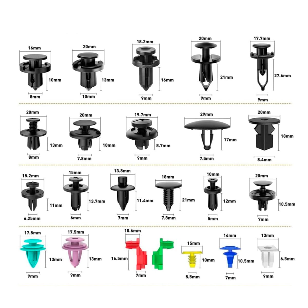 Clips Plásticos 680 Piezas + Herramientas - Image 2