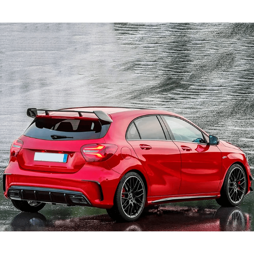 Alerón estilo AMG Mercedes Benz Clase A W176 13-18 Negro Brillante - Image 4