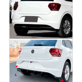 Alternative view of Difusor Trasero para Volkswagen Polo 18-25 estilo GTI Negro Brillante