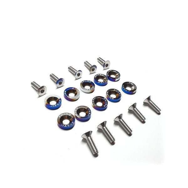 Arandelas Anodizadas Aluminio Moto Auto Atv Jdm X10 6mm M6 - Imagen 8