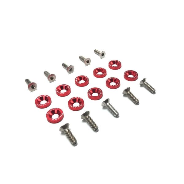 Arandelas Anodizadas Aluminio Moto Auto Atv Jdm X10 6mm M6 - Imagen 9