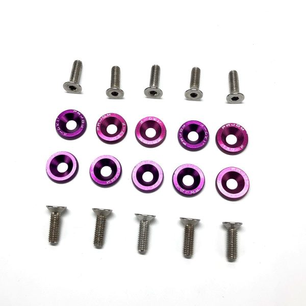 Arandelas Anodizadas Aluminio Moto Auto Atv Jdm X10 6mm M6 - Imagen 12