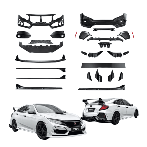 Bodykit Estilo Type R para Honda Civic 4 Puertas Sedán 16-20 - Imagen 24