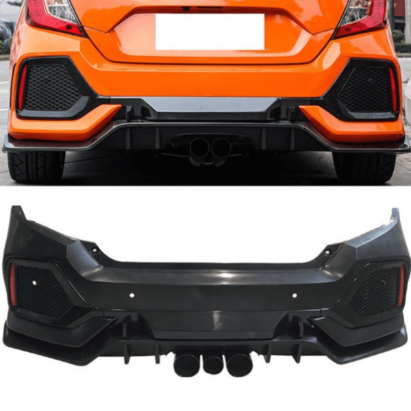 Bodykit Estilo Type R para Honda Civic 4 Puertas Sedán 16-20 - Imagen 10