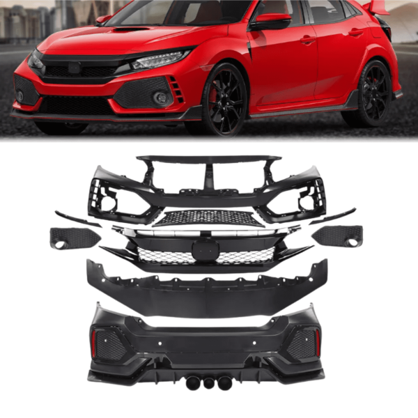 Bodykit Estilo Type R para Honda Civic 4 Puertas Sedán 16-20 - Imagen 9