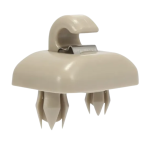 Kit X2 Ganchos Clip Beige Parasol Audi A1 A3 A4 A5 Q3 Q5 Tt - Imagen 4