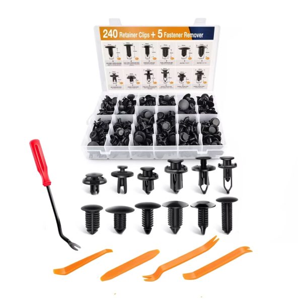 Clips Automotor Plásticos Varios 240 Piezas - Imagen 1