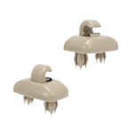 Kit X2 Ganchos Clip Beige Parasol Audi A1 A3 A4 A5 Q3 Q5 Tt - Imagen 3