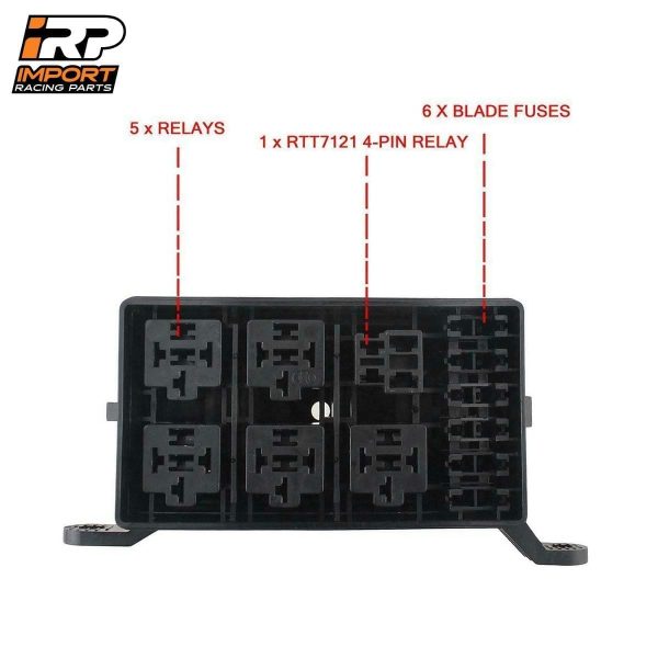 Caja Fusiblera Fusilera Auto Instalación Eléctrica Universal con Relays Mega - Imagen 20