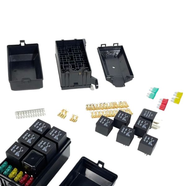 Caja Fusiblera Fusilera Auto Instalación Eléctrica Universal con Relays Mega - Imagen 9