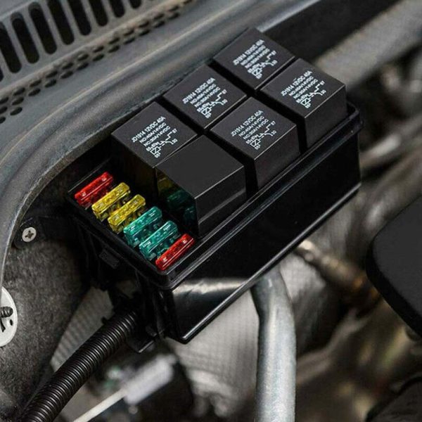 Caja Fusiblera Fusilera Auto Instalación Eléctrica Universal con Relays Mega - Imagen 4