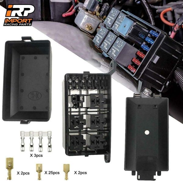 Caja Fusiblera Fusilera Auto Instalación Eléctrica Universal con Relays Mega - Imagen 12