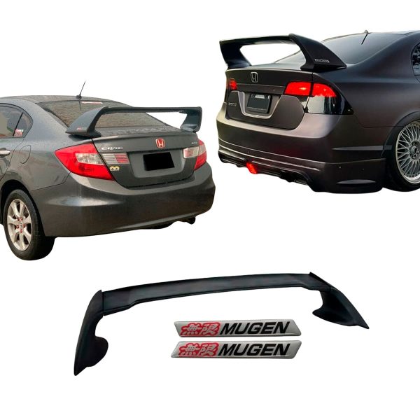 Alerón MUGEN para Honda Civic Si 06-15 de 3 Piezas - Imagen 1
