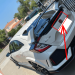 Kit X2 Emblemas Insignias Exterior Rojas Honda Civic 17-18 - Imagen 4