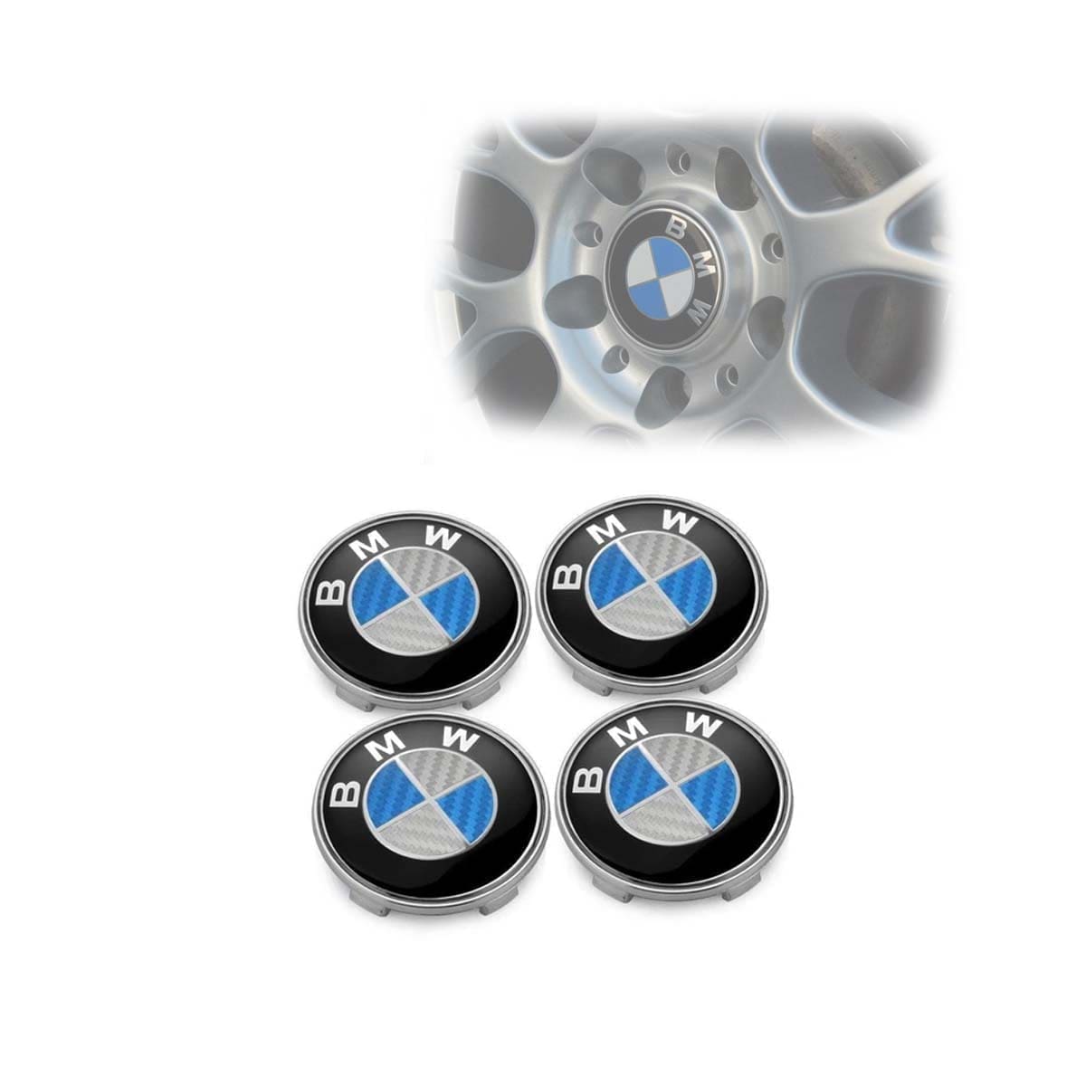 KIT-X4-WHUB004-OEMCF Kit X4 Centros de Llanta para BMW 68mm 36136783536 OEM Fibra de Carbono - Imagen 1