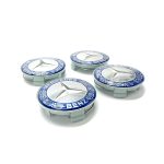 Kit X4 Centros De Llanta para Mercedes Benz Laureles 75mm Azul-Negro - Imagen 3